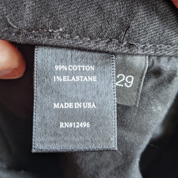 Parker Smith Bombshell Fit Cropped Slit Hem Black Jean 29 Straight Leg Capri - Picture 7 of 11